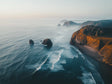 Breathtaking Coastal Vista Of Ocean Waves And Cliffs Art - Canvas Wall Art