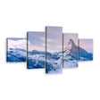 5-Piece Majestic Snowy Mountain Canvas Wall Art