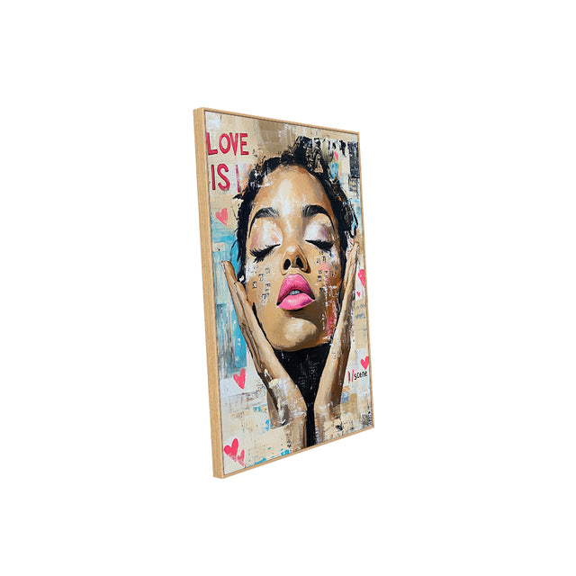 Modern "Love Is" Canvas Wall Art