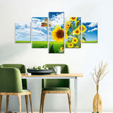 Bright Sunflower Multi-Panel Canvas Wall Art