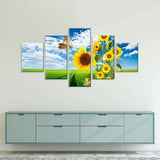 Bright Sunflower Multi-Panel Canvas Wall Art