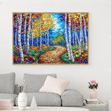 Vibrant Forest Path Canvas Wall Art