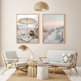 Dual Beach and Snow Path Canvas Wall Art