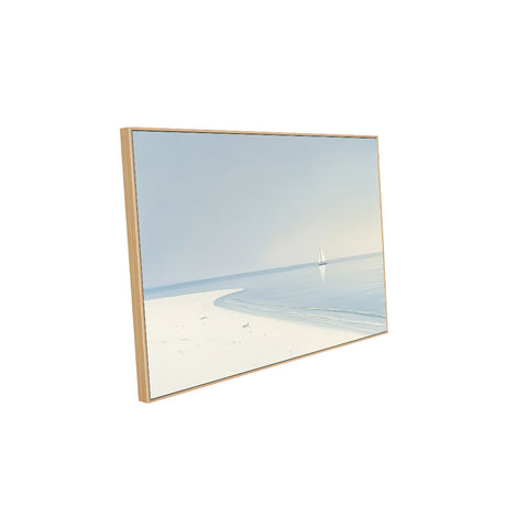 Serene Beach Horizon – Minimalist Coastal Canvas Wall Art