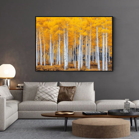  Golden Aspen Forest Canvas Wall Art