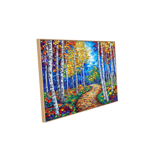 Vibrant Forest Path Canvas Wall Art