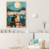 Romantic Moonlit Evening Canvas Wall Art