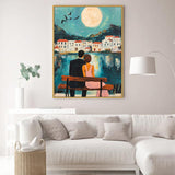 Romantic Moonlit Evening Canvas Wall Art