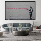 Banksy Echoes in Eternity Graffiti Canvas Wall Art