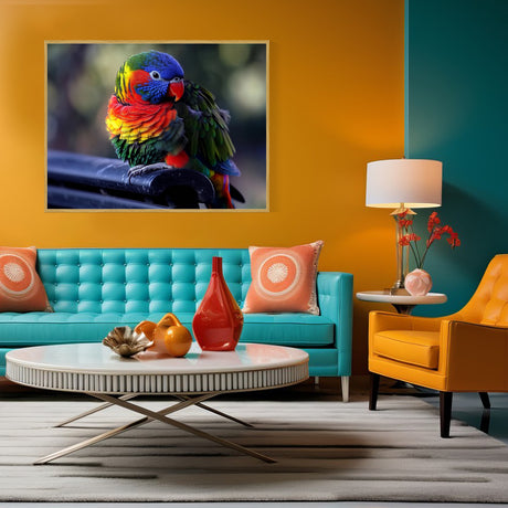 Vibrant Rainbow Lorikeet-Canvas Wall Art 