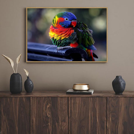 Vibrant Rainbow Lorikeet-Canvas Wall Art 