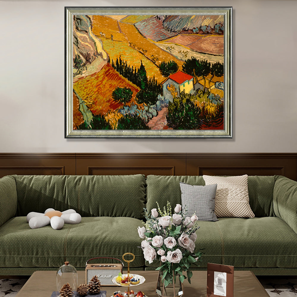 Vincent Van Gogh’s Countryside Harvest - A Rustic Masterpiece Canvas Wall Art