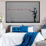 Banksy Echoes in Eternity Graffiti Canvas Wall Art