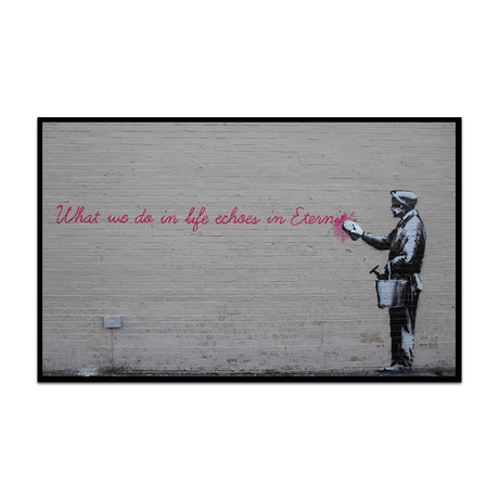 Banksy Echoes in Eternity Graffiti Canvas Wall Art