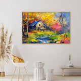 Charming Countryside Cabin Canvas Wall Art