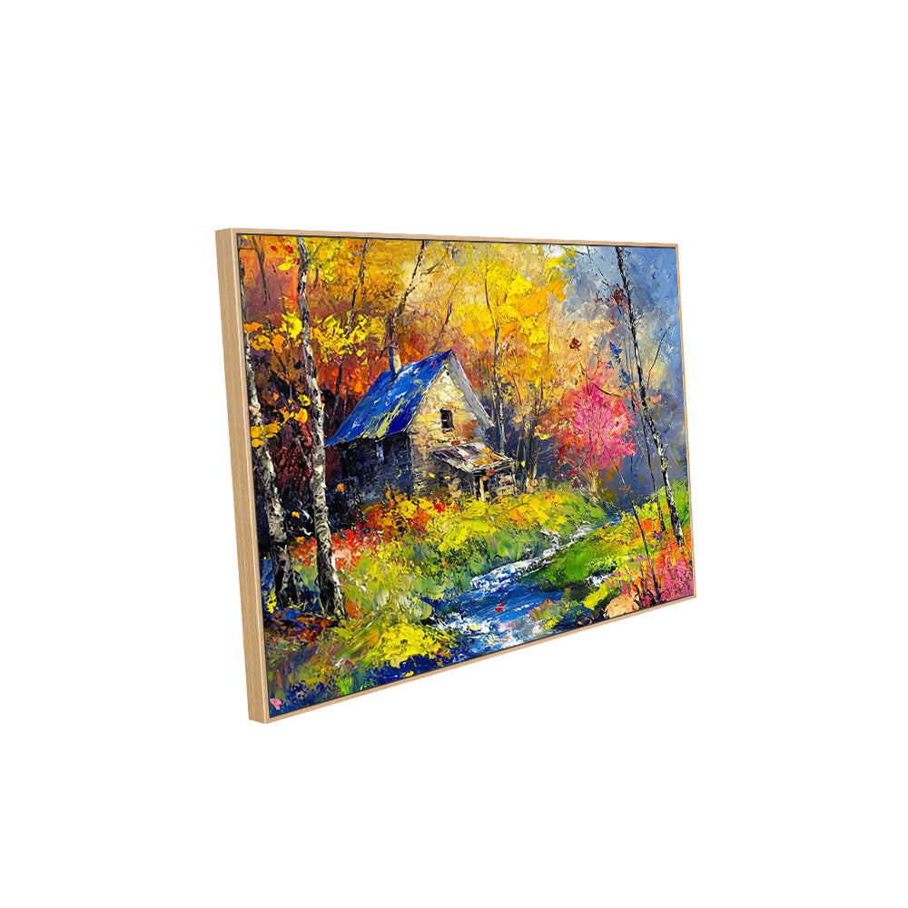 Charming Countryside Cabin Canvas Wall Art