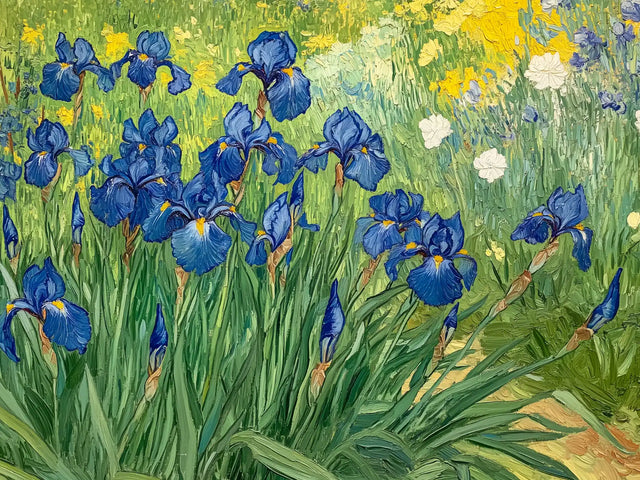 Vibrant Irises In Bloom Canvas Wall Art