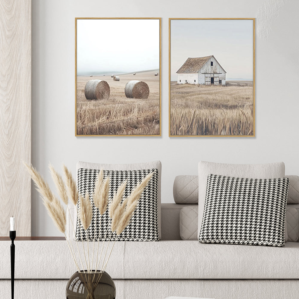 Rustic Farmhouse Canvas Wall Art Set