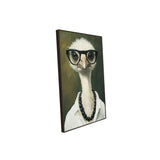 Quirky Ostrich Portrait Canvas Wall Art