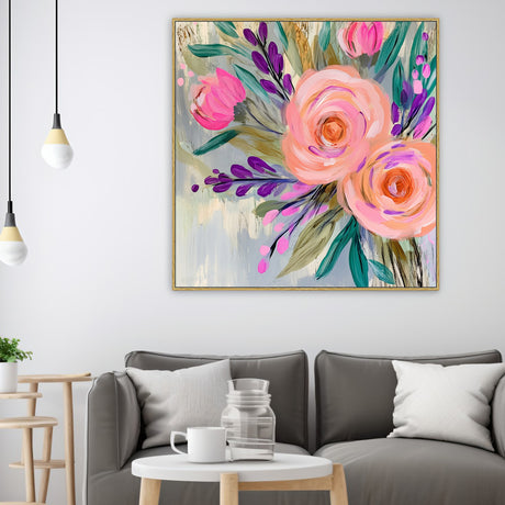 Vibrant Floral Canvas Wall Art