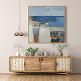 Mediterranean Coastal View – Seaside Canvas Wall Art