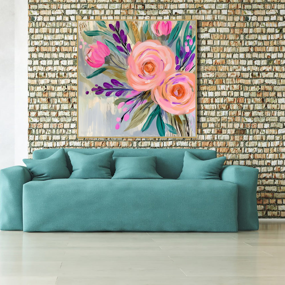 Vibrant Floral Canvas Wall Art