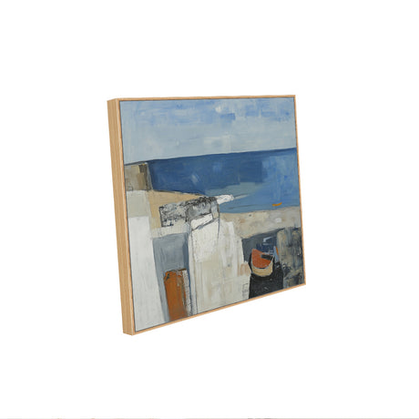 Mediterranean Coastal View – Seaside Canvas Wall Art