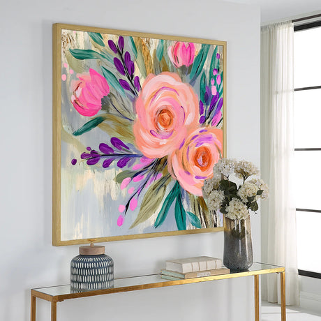 Vibrant Floral Canvas Wall Art