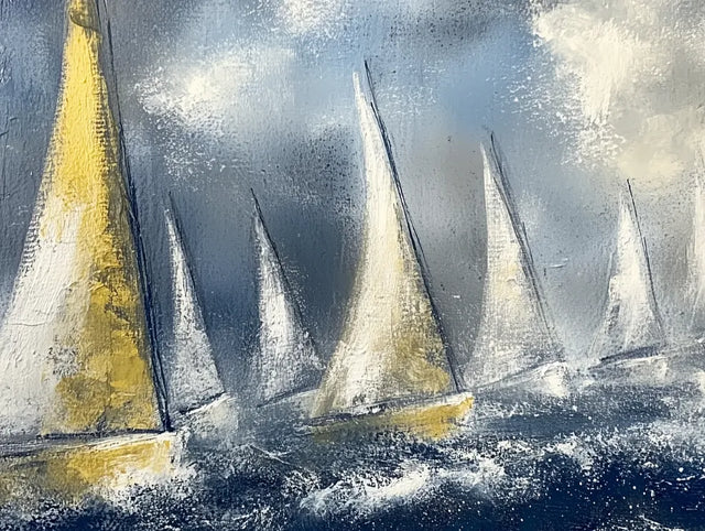 Ocean Regatta Modern Canvas - Canvas Wall Art