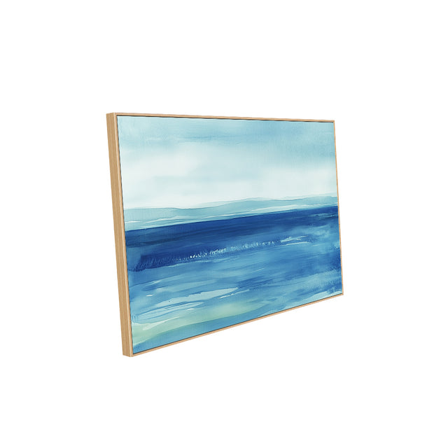 Tranquil Ocean Horizon – Serene Blue Seascape Canvas Wall Art