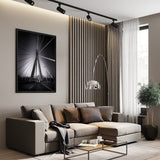 Modern Black And White Cable Bridge Canvas Wall Art