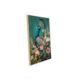 Elegant Peacock and Floral Canvas Wall Art