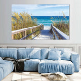 Serene Beach Walkway Canvas Wall Art