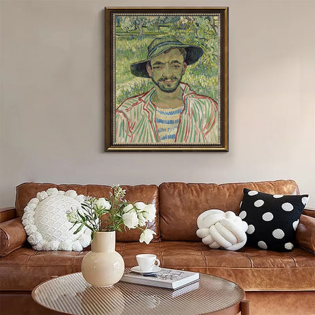 The Smiling Farmer - Inspired By Van Gogh Canvas Wall Art