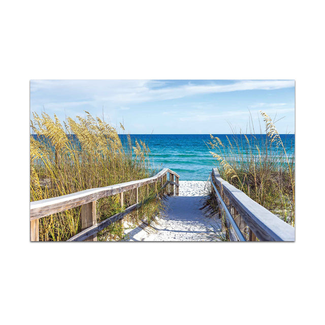 Serene Beach Walkway Canvas Wall Art