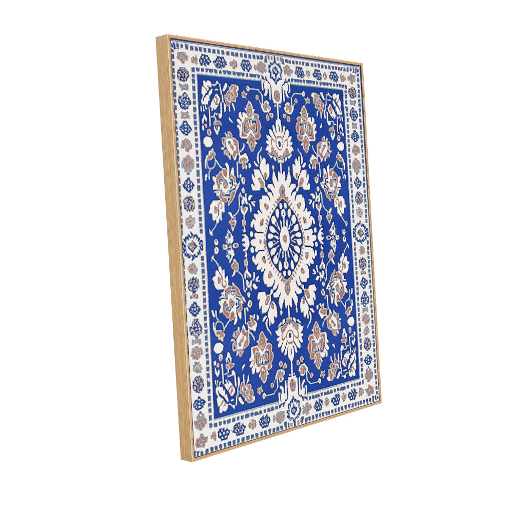 Bohemian Royal Blue Medallion Canvas Wall Art