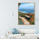 Seaside Serenity Bench Canvas Wall Art