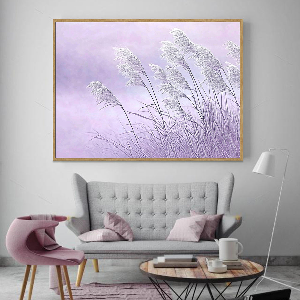 Elegant Pampas Grass Canvas Wall Art