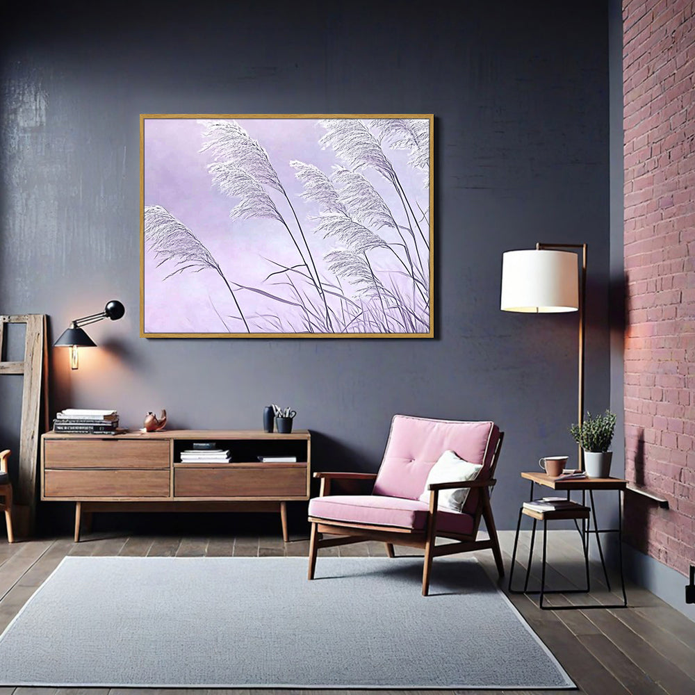 Elegant Pampas Grass Canvas Wall Art