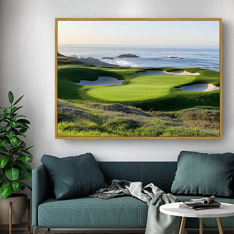 Oceanfront Golf Course Canvas Wall Art