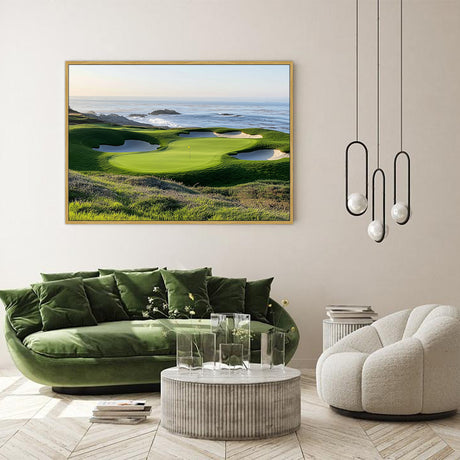 Oceanfront Golf Course Canvas Wall Art