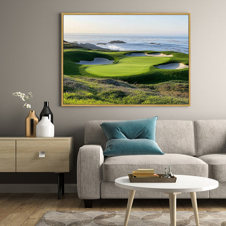 Oceanfront Golf Course Canvas Wall Art