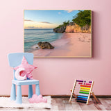 Pink Sand Beach Canvas Wall Art