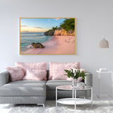 Pink Sand Beach Canvas Wall Art