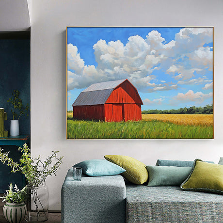 Rustic Red Barn Canvas Wall Art