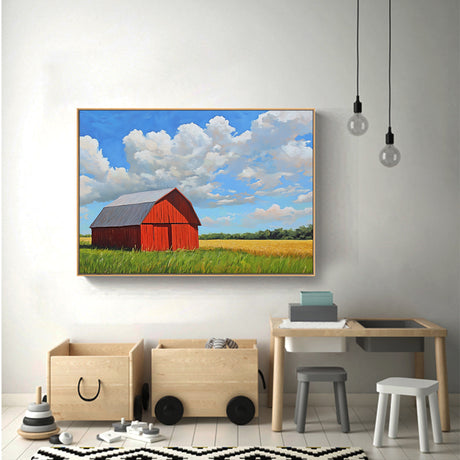 Rustic Red Barn Canvas Wall Art