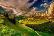 Dolomite Mountain Landscape Canvas Wall Art
