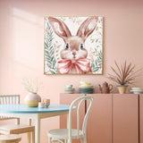 Charming Bunny & Cute Woodland Nursery Décor Canvas Wall Art