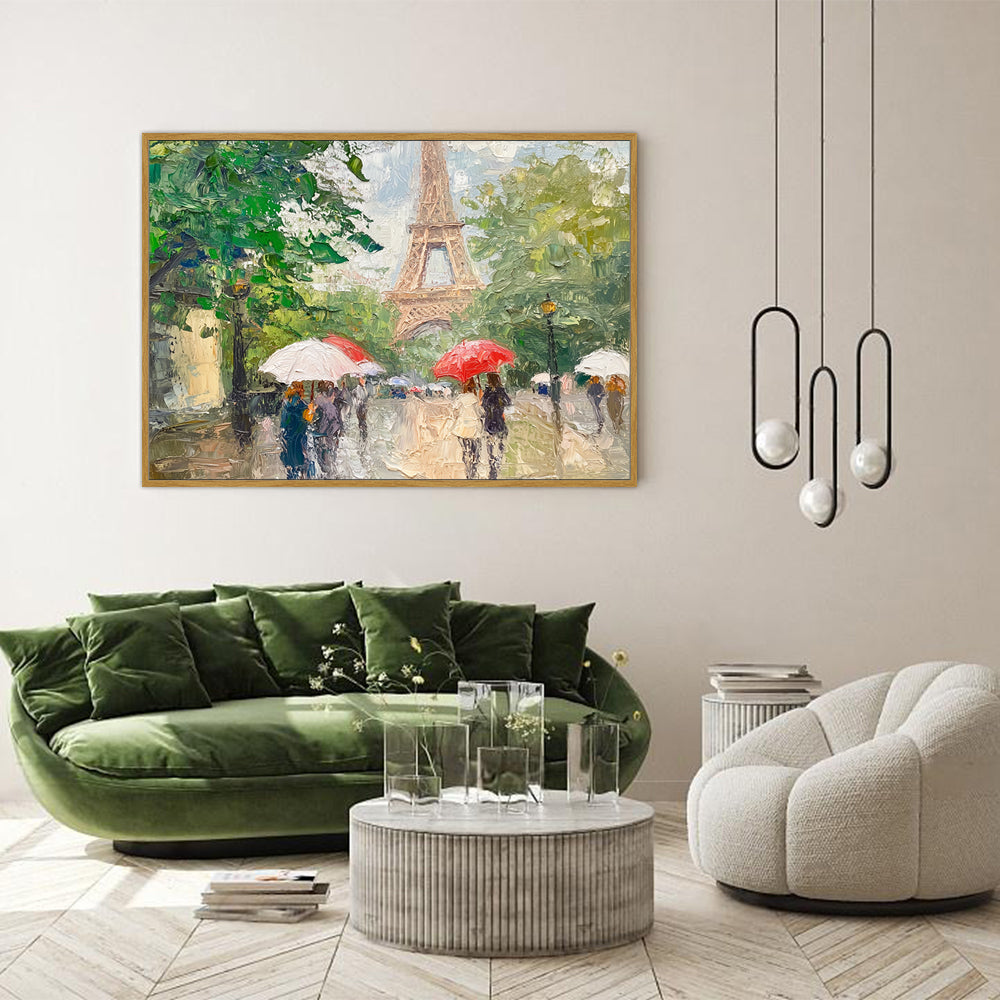 Parisian Rainy Day Canvas Wall Art Set (3 Panels)