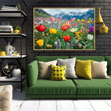 Colorful Mountain Wildflower Canvas Wall Art – Nature’s Beauty for Your Home